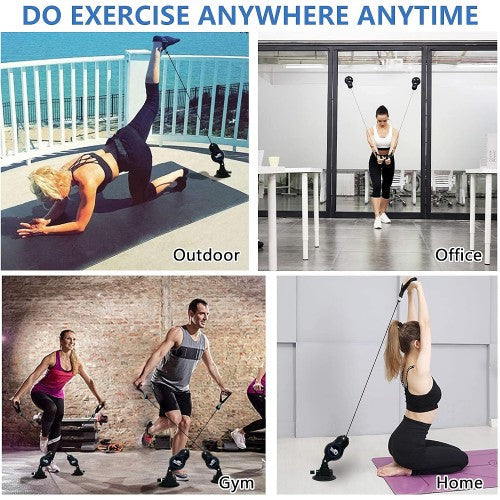 TILCOO Resistance Bands with Handles, Portable Fitness Pull Rope with 3 Resistance Levels for Home Workout, Full Body Training (1 Pair) TILCOO Resistance Bands with Handles, Portable Fitness Pull Rope with 3 Resistance Levels for Home Workout, Full Body Training (1 Pair)